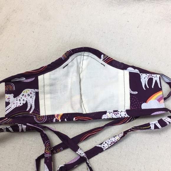 Mystical Cat Print fitted Cotton face mask - Picture 4 of 5